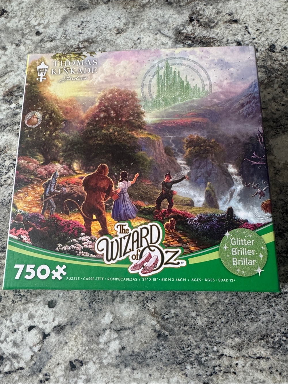 Thomas Kinkade Wizard of Oz Puzzle — Green, Purple, Pink, Blue Artwork
